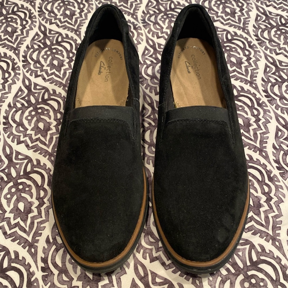 Clarks suede loafer